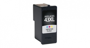 Compatible Lexmark 43XL Ink Tri-Color - Page Yield 350 inkjet cartridge, remanufactured, compatible, printer, ink, 18y0143 (#43xl), lexmark #43xl - color jetprinter z1520; multifunction x4850, x4950, x4975, 4975ve, x6570, x7550, x9350; multifunction pro x4875, x4975, x6575, x7675, x9575; photo jetprinter p250, p350 hy - color