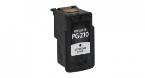 Compatible InkJet Canon PG-210 Black - Page Yield 220 inkjet cartridge, remanufactured, compatible, printer, ink, 2974b001 (pg-210), canon pixma mp230, mp240, mp250, mp270, mp280, mp480, mp490, mp495, mp499, mx320, mx330, mx340, mx350, mx360, mx410, mx420; pixma ip 2700, 2702 - black