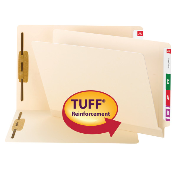 Smead 34105 TUFF Laminated End Tab Folder with Shelf-Master Reinforced Tab (Bundle: 5 BX) File Pocket