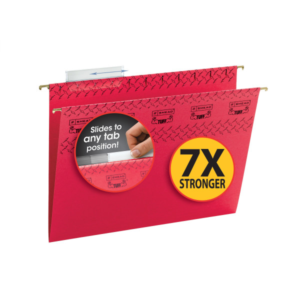 Smead 64043 TUFF Hanging Folders with Easy Slide Tab 