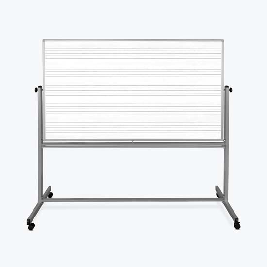 Luxor MB7248MM Reversible Mobile Magnetic 72x48 Magnetic Music Whiteboard Luxor MB7248MM Reversible Mobile Magnetic 72x48 Magnetic Music Whiteboard