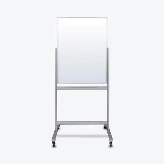 Luxor MMGB3040 30"W x 40"H Double-Sided Mobile Magnetic Glass Marker Board  Luxor MMGB3040 30"W x 40"H Double-Sided Mobile Magnetic Glass Marker Board 