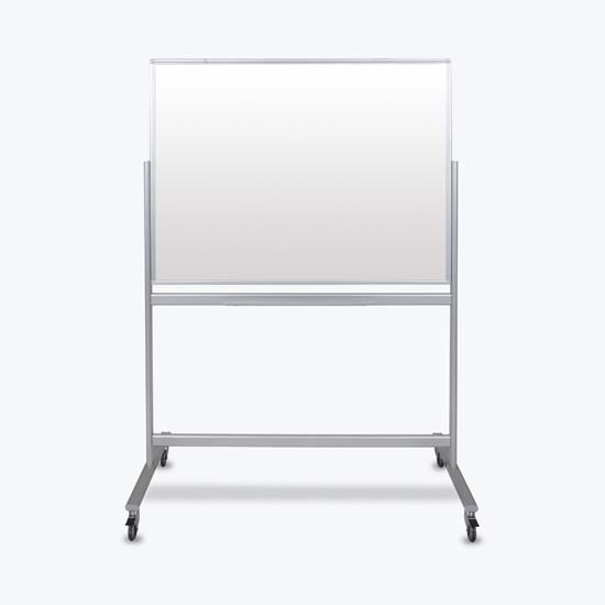 Luxor MMGB4836 48"W x 36"H Double-Sided Mobile Magnetic Glass Marker Board  Luxor MMGB4836 48"W x 36"H Double-Sided Mobile Magnetic Glass Marker Board 