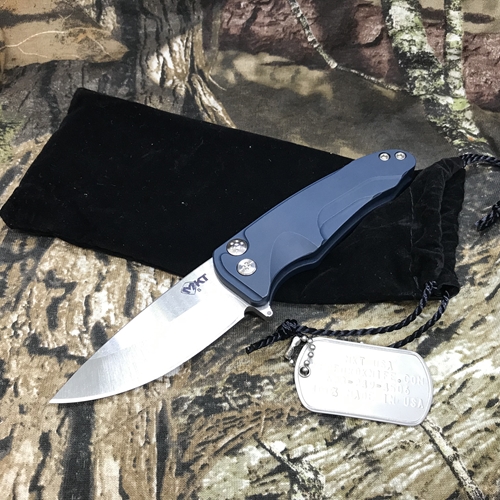 Medford Smooth Criminal Blue S35VN Blade 3" Folding Knife Serial 98-030
